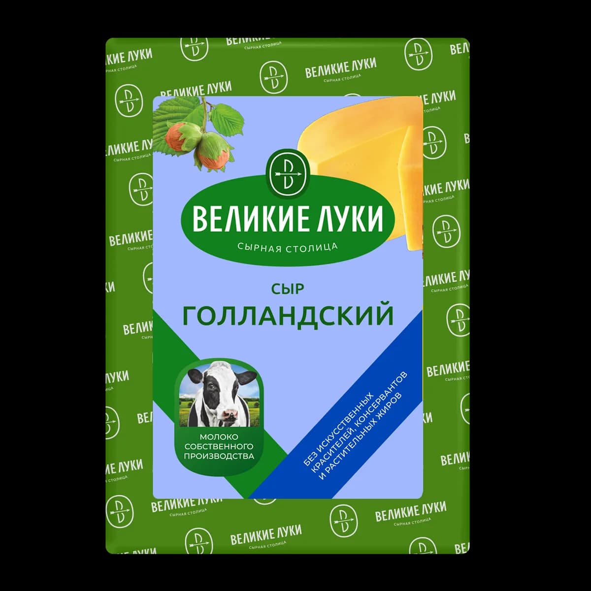 Сыр Великие Луки Голландский 45% брус 1 кг