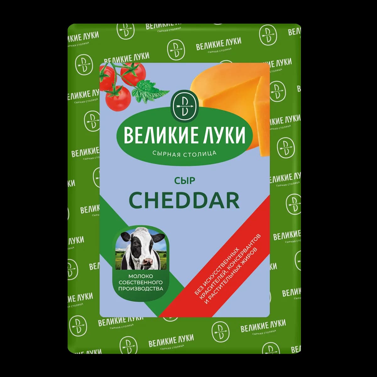 Сыр Великие Луки Чеддер 45% брус 1кг
